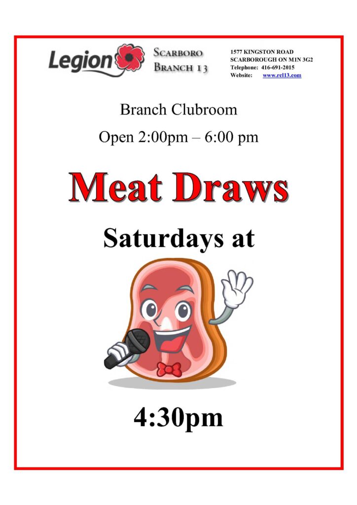 Meat Draws - 4:30 pm